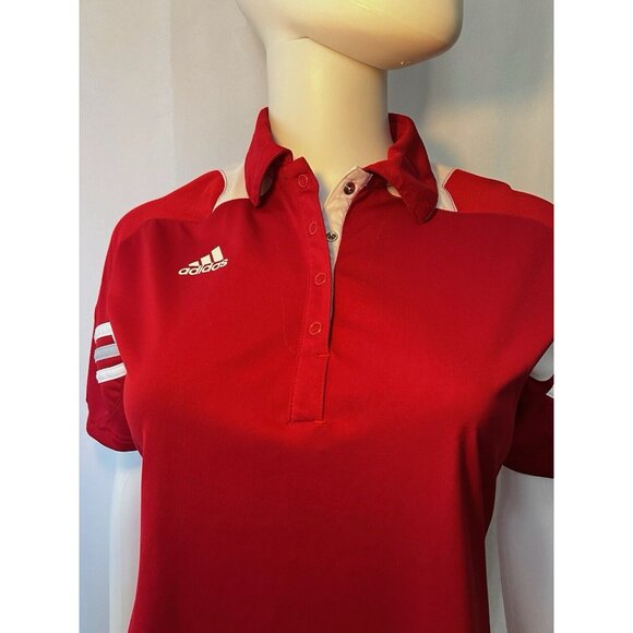ADIDAS Men's Polo Shirt Red Short Sleeve Athletic S - Picture 2 of 9